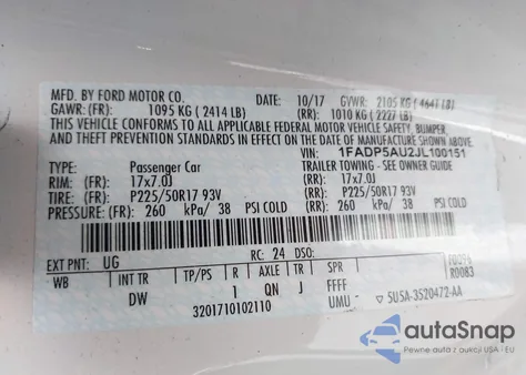 2018 Ford C-Max Hybrid Se from USA, damaged, VIN 1FADP5AU2JL100151